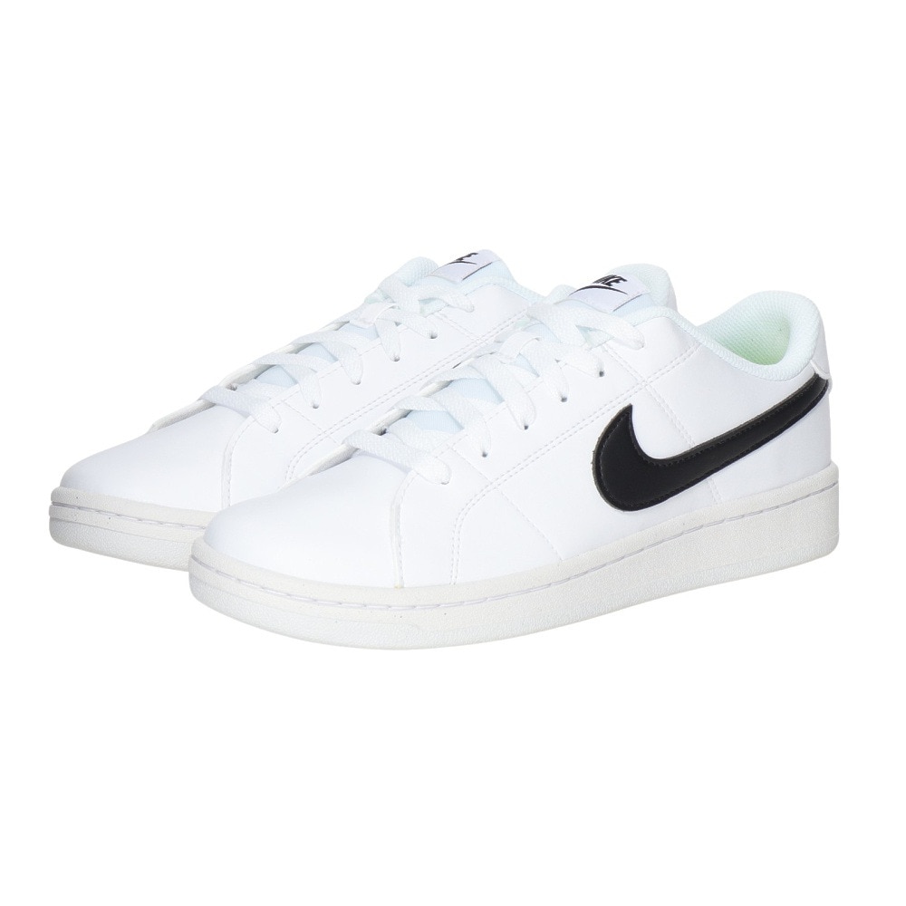 ナイキ（NIKE）（メンズ）スニーカー コート ロイヤル 2 NN ホワイト ブラック DH3160-101 スポーツシューズ 靴 ローカット  ビーガンシューズ シンプル 耐久性