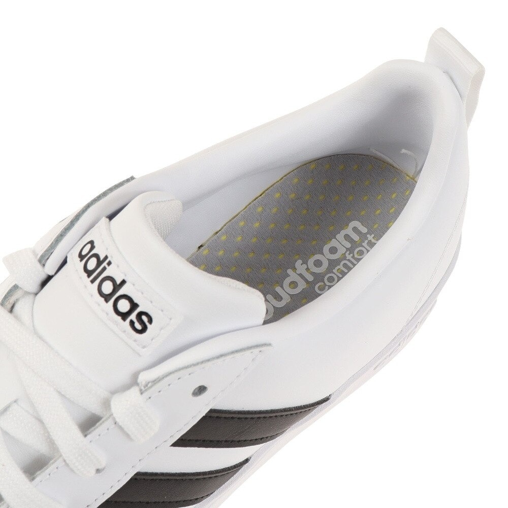 アディダス（adidas）（メンズ）ストリートチェック CLOUDFOAM コートロー 白 ホワイト ブラック GW5488 スポーツシューズ スニーカー 靴 シューズ メンズ