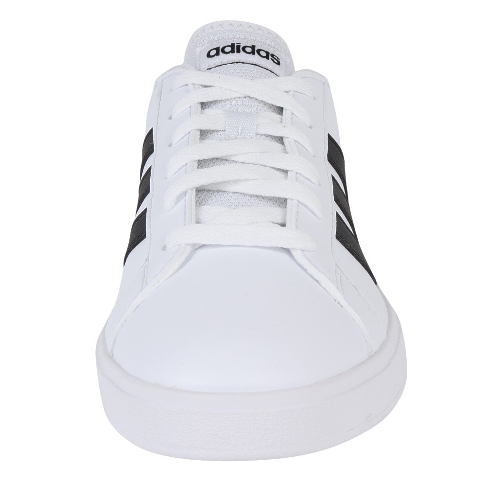 アディダス（adidas）（メンズ）スニーカー グランドコートベース2M ホワイト ブラック GW9250 カジュアル スポーツシューズ クラシカル 部活 通学 運動