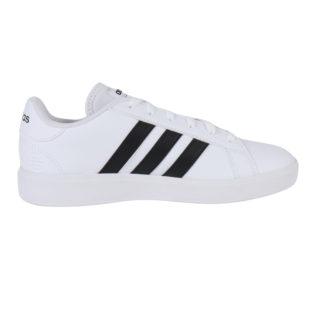 アディダス（adidas）（メンズ）スニーカー グランドコートベース2M ホワイト ブラック GW9250 カジュアル スポーツシューズ クラシカル 部活 通学 運動