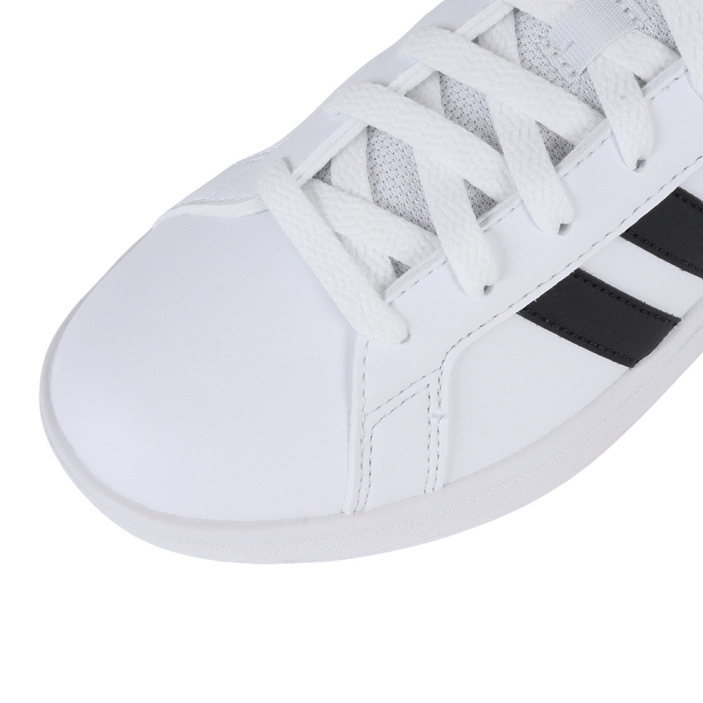 アディダス（adidas）（メンズ）スニーカー グランドコートベース2M ホワイト ブラック GW9250 カジュアル スポーツシューズ クラシカル 部活 通学 運動