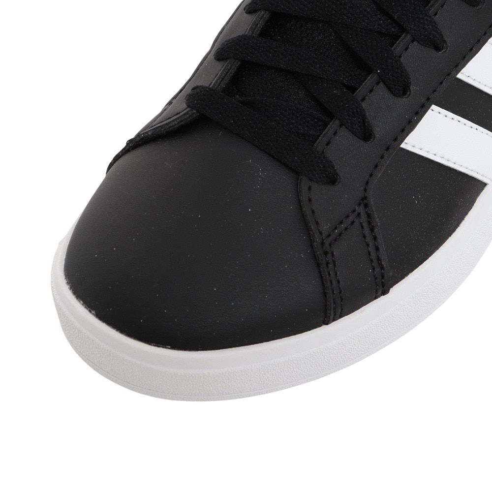 アディダス（adidas）（メンズ）スニーカー グランドコートベース2M ブラック ホワイト GW9251 カジュアル スポーツシューズ クラシカル 部活 通学 運動