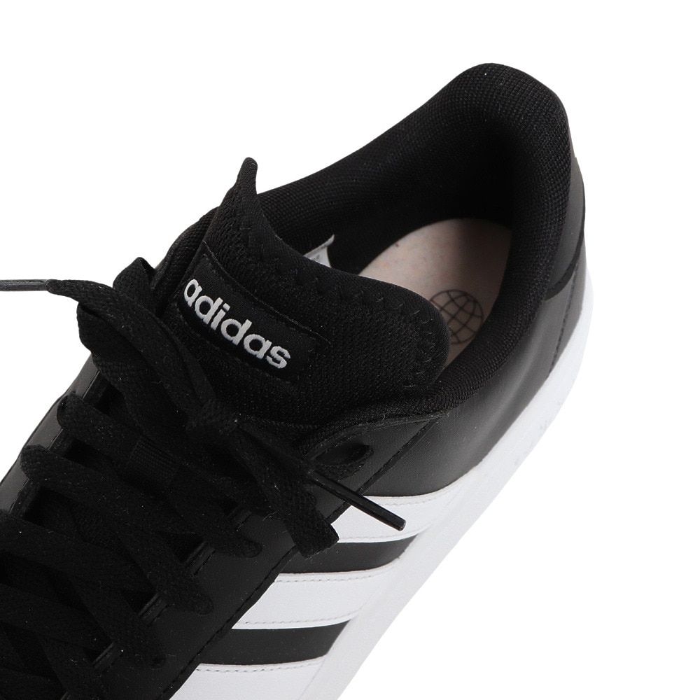 アディダス（adidas）（メンズ）スニーカー グランドコートベース2M ブラック ホワイト GW9251 カジュアル スポーツシューズ クラシカル 部活 通学 運動