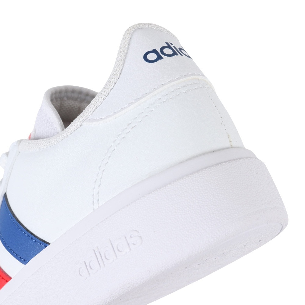 アディダス（adidas）（メンズ）スニーカー グランドコートベース2.0M ホワイト ブルー GW9252 カジュアル スポーツシューズ クラシカル 部活 通学 運動