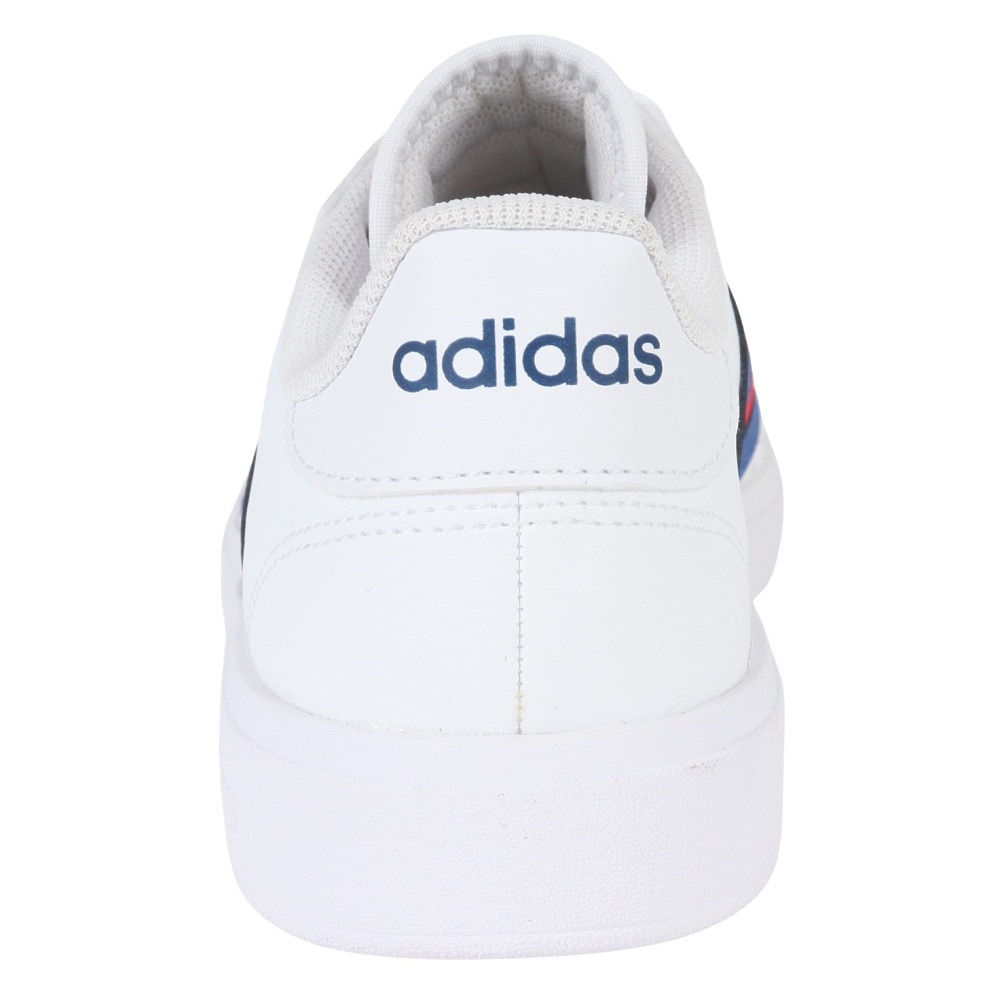 アディダス（adidas）（メンズ）スニーカー グランドコートベース2.0M ホワイト ブルー GW9252 カジュアル スポーツシューズ クラシカル 部活 通学 運動