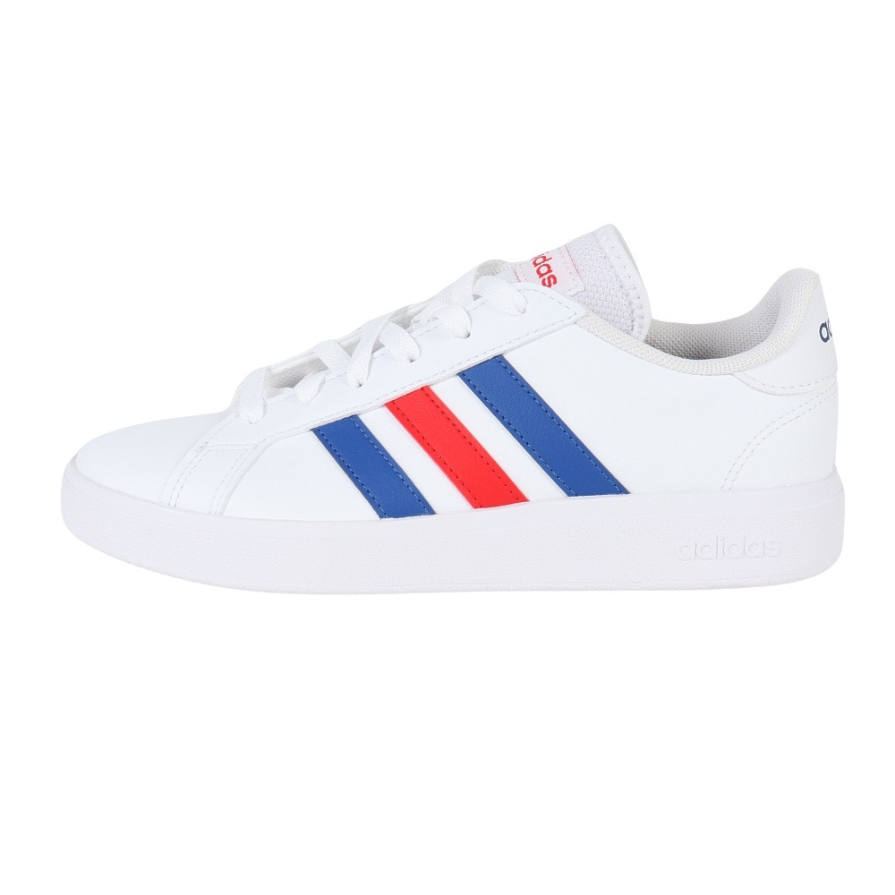 アディダス（adidas）（メンズ）スニーカー グランドコートベース2.0M ホワイト ブルー GW9252 カジュアル スポーツシューズ クラシカル 部活 通学 運動