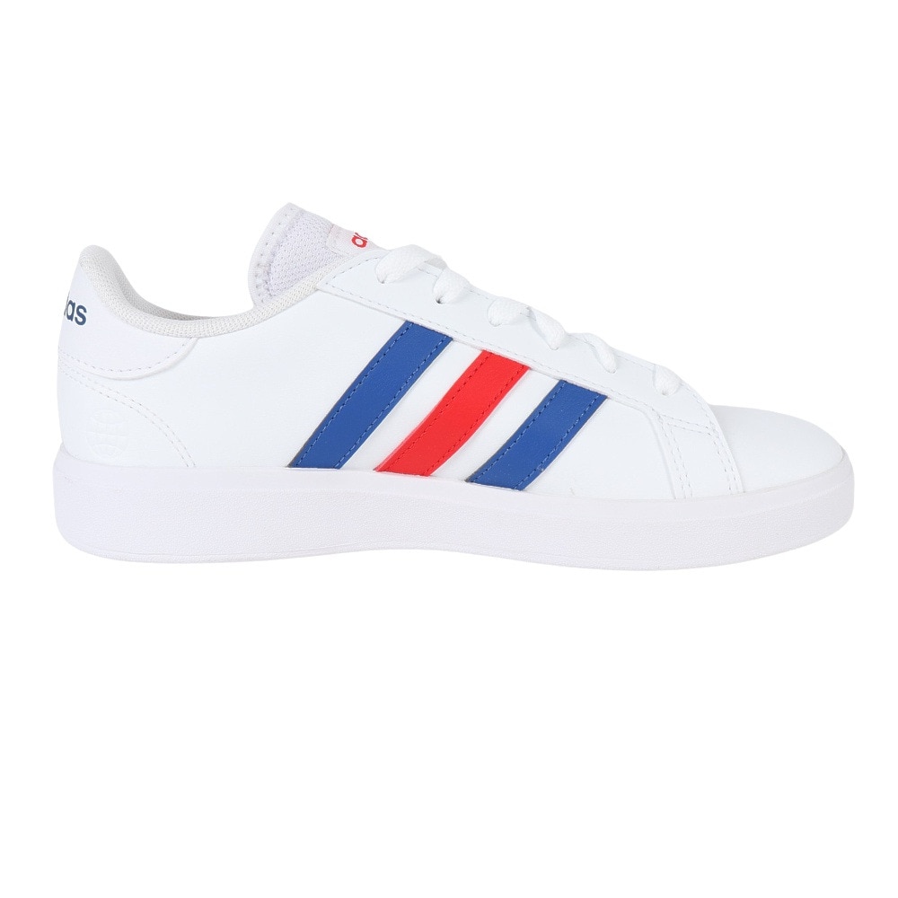 アディダス（adidas）（メンズ）スニーカー グランドコートベース2.0M ホワイト ブルー GW9252 カジュアル スポーツシューズ クラシカル 部活 通学 運動