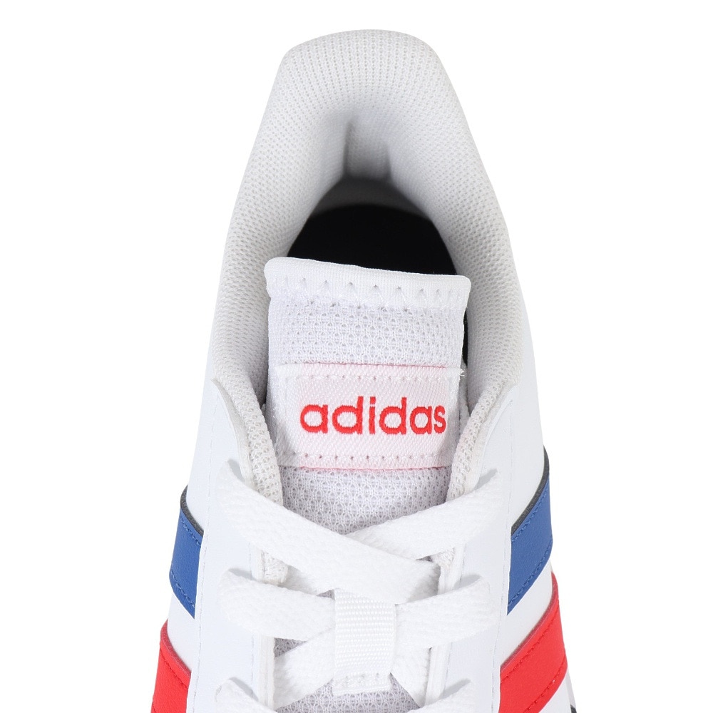 アディダス（adidas）（メンズ）スニーカー グランドコートベース2.0M ホワイト ブルー GW9252 カジュアル スポーツシューズ クラシカル 部活 通学 運動