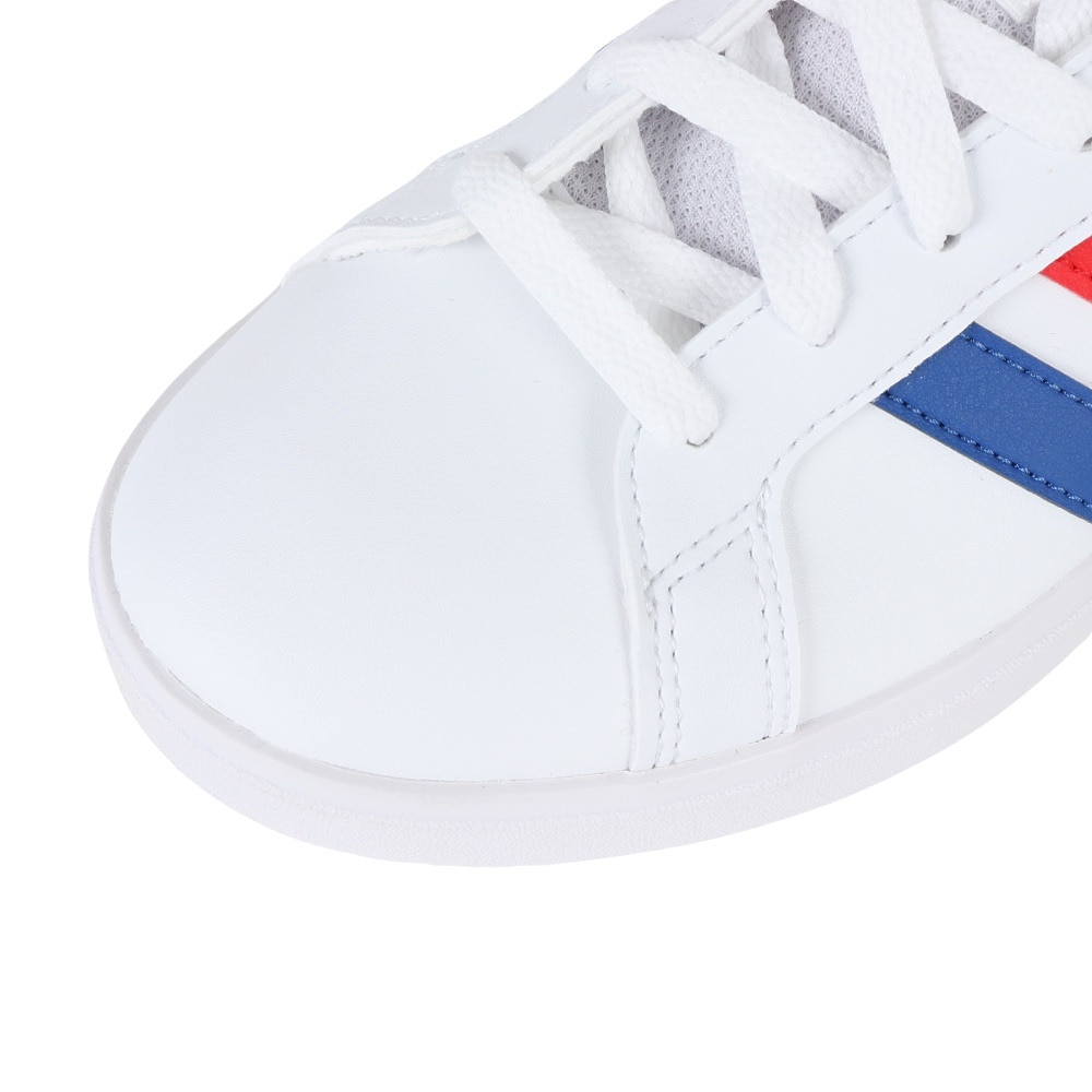 アディダス（adidas）（メンズ）スニーカー グランドコートベース2.0M ホワイト ブルー GW9252 カジュアル スポーツシューズ クラシカル 部活 通学 運動