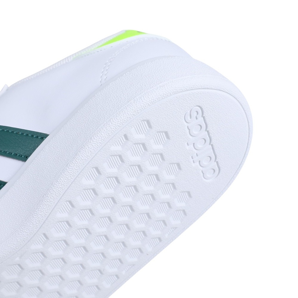 アディダス（adidas）（メンズ、レディース）スニーカー グランドコート ベース 2.0 M ホワイト グリーン ID4450 スポーツ カジュアル シューズ タウン