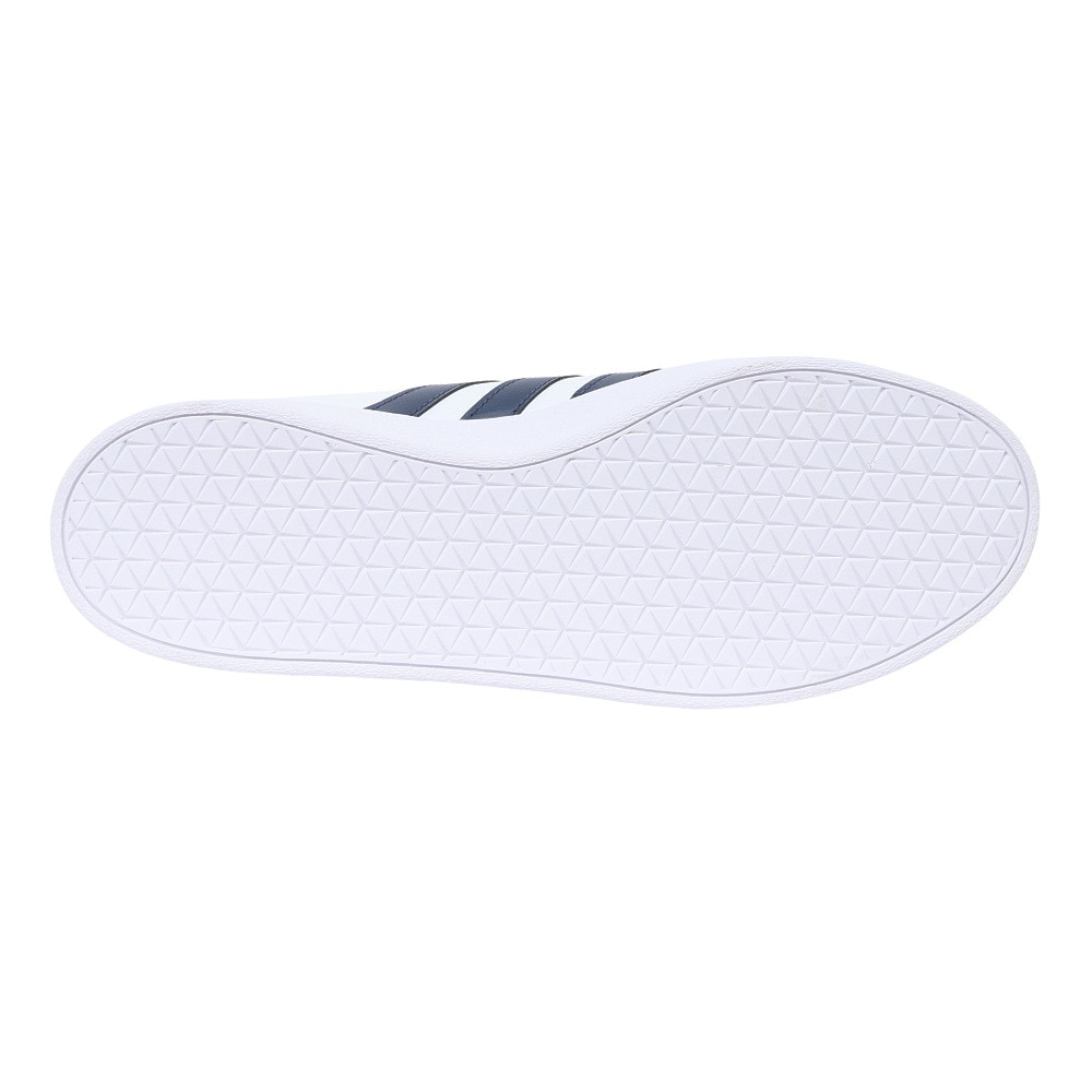 アディダス（adidas）（メンズ）スニーカー VLコートベース M ホワイト ネイビー ID3709 カジュアル スポーツ シューズ 快適 タウン 街履き 登校 通学 