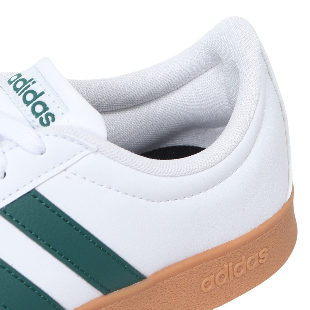 アディダス（adidas）（メンズ）スニーカー VLコートベース M ホワイト グリーン ID3710 カジュアル スポーツ シューズ 快適 タウン 街履き 登校 通学 