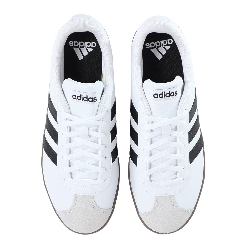 アディダス（adidas）（メンズ）スニーカー VLコートベース M ホワイトID3711 カジュアル スポーツ シューズ 快適 タウン 街履き 普段使い 登校 通学 