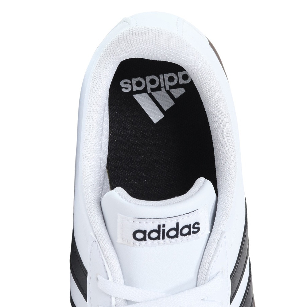 アディダス（adidas）（メンズ）スニーカー VLコートベース M ホワイトID3711 カジュアル スポーツ シューズ 快適 タウン 街履き 普段使い 登校 通学 