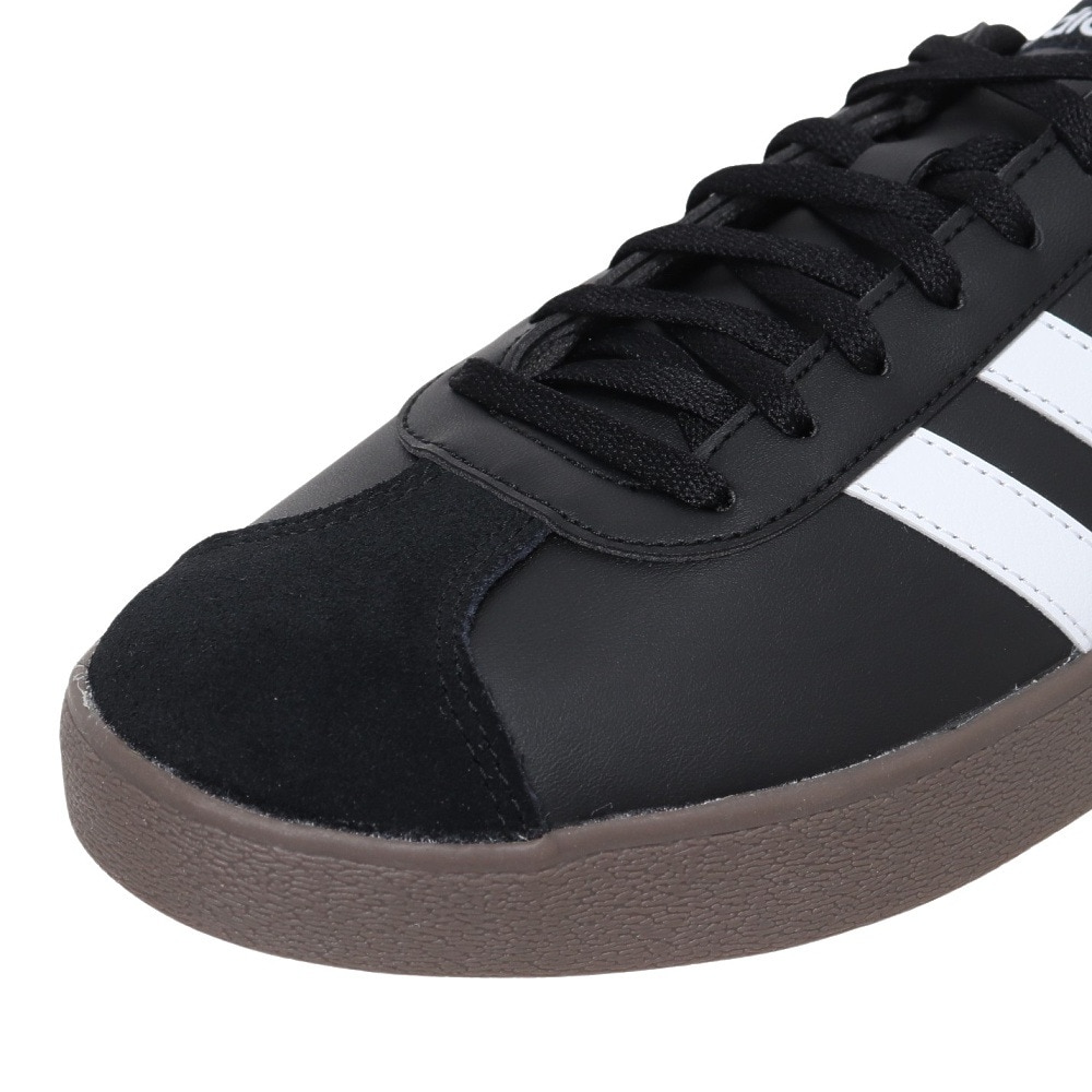 アディダス（adidas）（メンズ）スニーカー VLコートベース M ブラック ID3712 カジュアル スポーツ シューズ 快適 タウン 街履き 普段使い 登校 通学 
