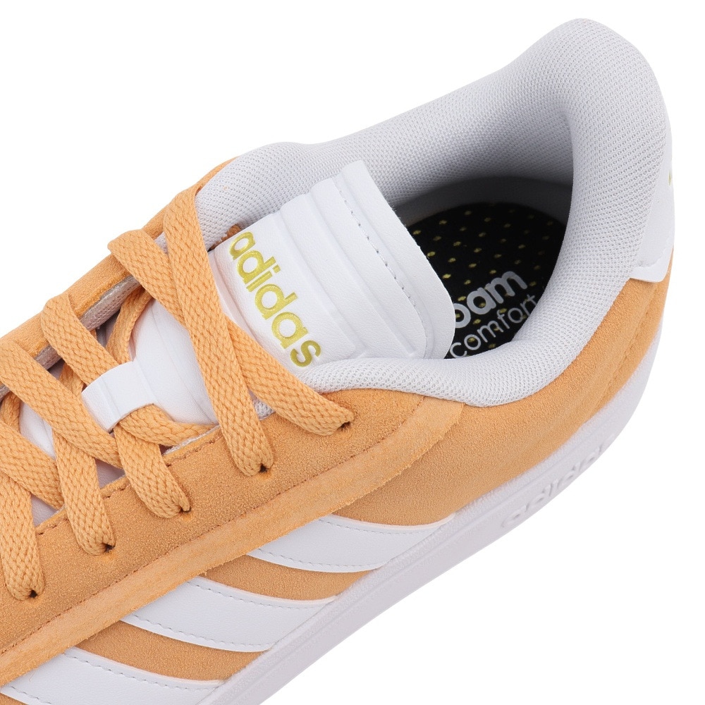 アディダス（adidas）（メンズ）スニーカー グランドコートアルファ オレンジ IE1463 カジュアル スポーツ シューズ 快適 タウン 街履き 普段使い 登校 通学 
