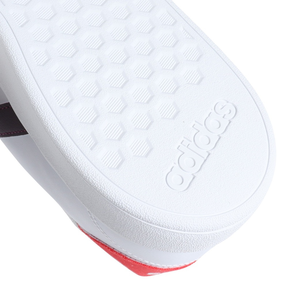 アディダス（adidas）（メンズ）スニーカー グランドコートベース2.0M ホワイト ブラウン IE5258 カジュアル スポーツシューズ クラシカル 部活 通学 運動