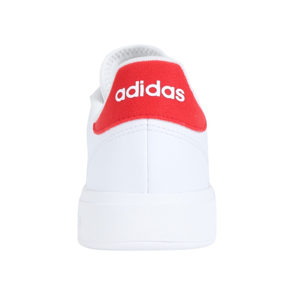 アディダス（adidas）（メンズ）スニーカー グランドコートベース2.0M ホワイト ブラウン IE5258 カジュアル スポーツシューズ クラシカル 部活 通学 運動