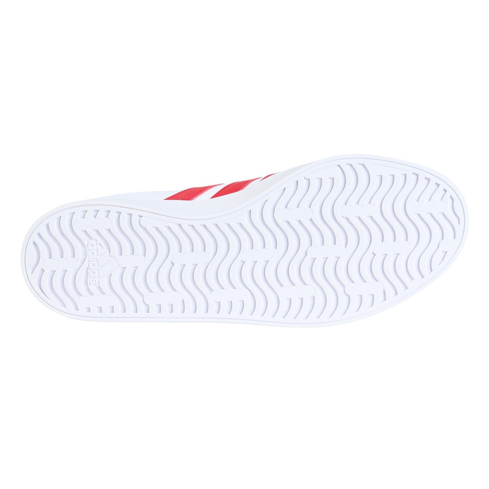 アディダス（adidas）（メンズ）スニーカー VLコート3.0 ホワイト レッド IF4464 カジュアル スポーツシューズ クッション性 タウン 町履き 登校 通学 