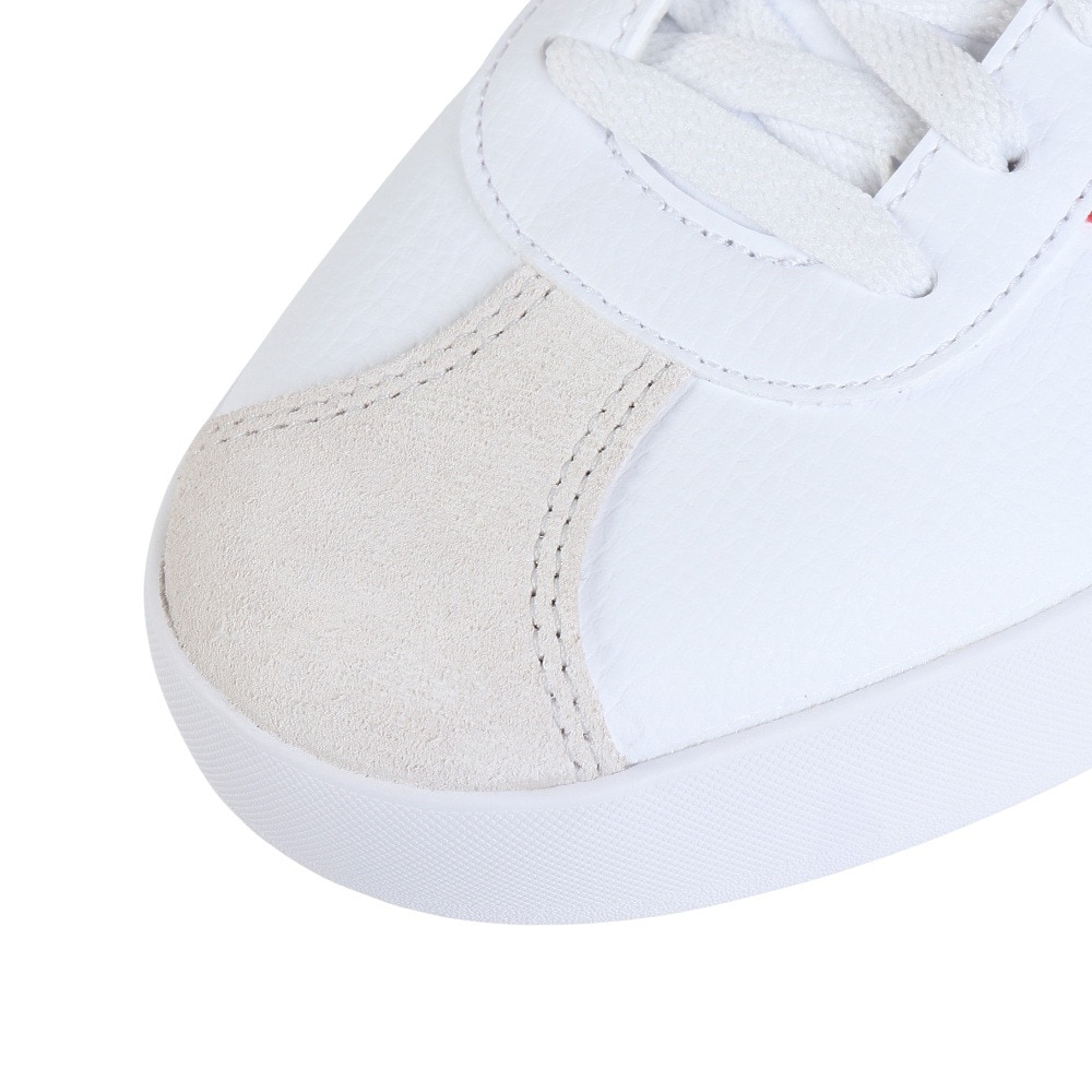アディダス（adidas）（メンズ）スニーカー VLコート3.0 ホワイト レッド IF4464 カジュアル スポーツシューズ クッション性 タウン 町履き 登校 通学 