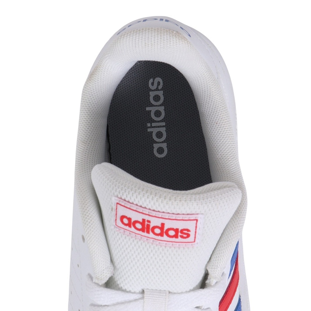 アディダス（adidas）（メンズ）グランド コート ベース 白 ホワイト ブルー EE7901 スポーツシューズ スニーカー カジュアル トリコロール シンプル
