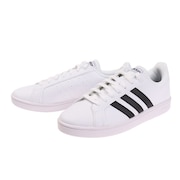 アディダス（adidas）（メンズ）グランド コート ベース 白 ホワイト ブラック EE7904 スポーツシューズ スニーカー ランニング カジュアル シンプル 通学