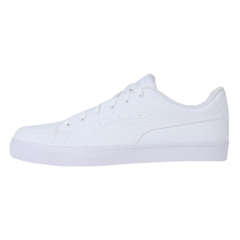 プーマ（PUMA）（メンズ、レディース）スニーカー Vコートバルク ホワイト 38990701 スポーツ シューズ クッション性  シンプル 学校 部活 登校 通学 白靴