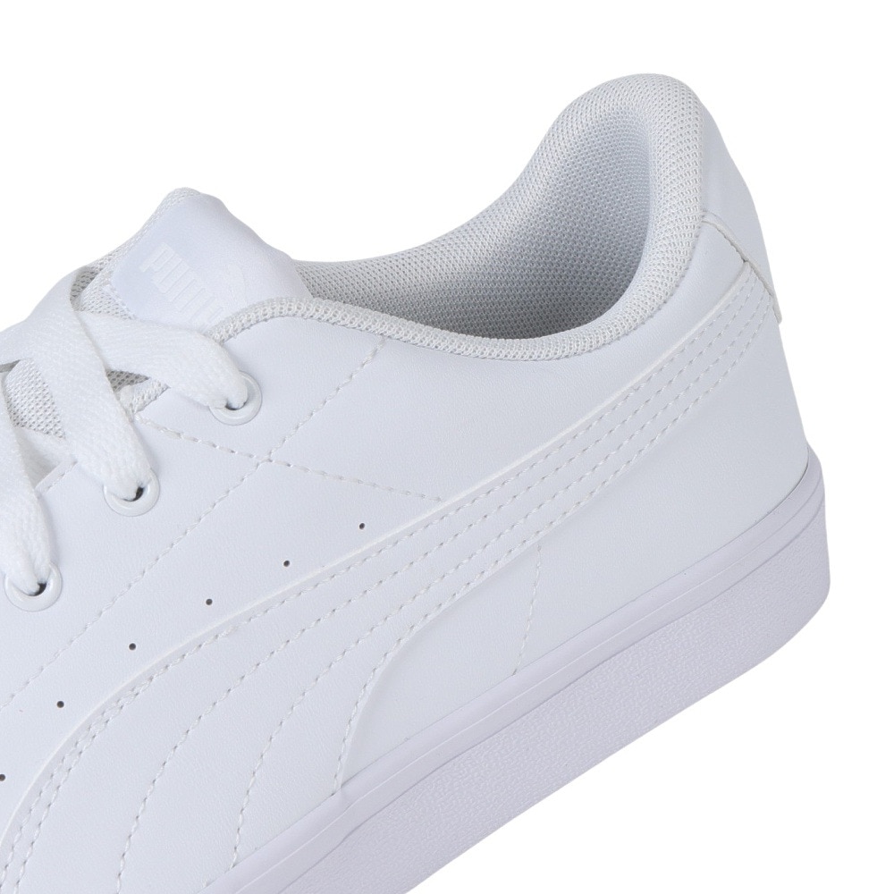 プーマ（PUMA）（メンズ、レディース）スニーカー Vコートバルク ホワイト 38990701 スポーツ シューズ クッション性  シンプル 学校 部活 登校 通学 白靴