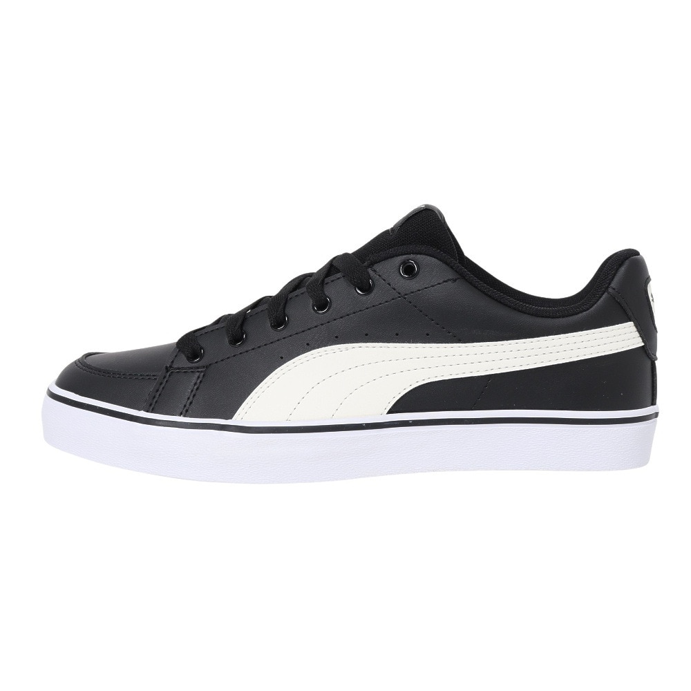 プーマ（PUMA）（メンズ、レディース）スニーカー Vコートバルクブラック ホワイト 38990702 スポーツ シューズ クッション性  シンプル 学校 部活 登校 通学