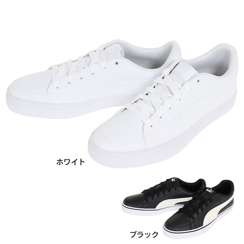 プーマ（PUMA）（メンズ、レディース）スニーカー Vコートバルクブラック ホワイト 38990702 スポーツ シューズ クッション性  シンプル 学校 部活 登校 通学