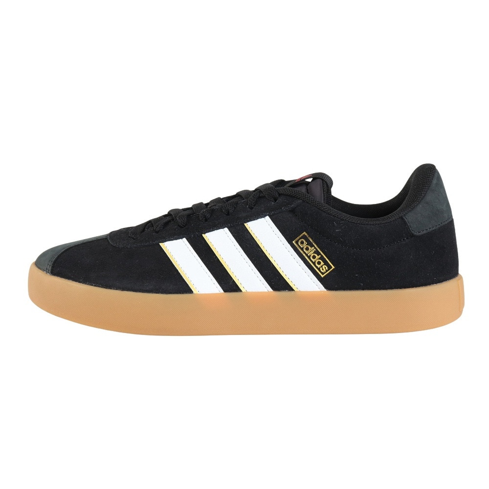 アディダス（adidas）（メンズ、レディース）スニーカー VLコート3.0 ブラック ホワイト IH4789 カジュアル スポーツシューズ クッション性 普段使 登校 通学