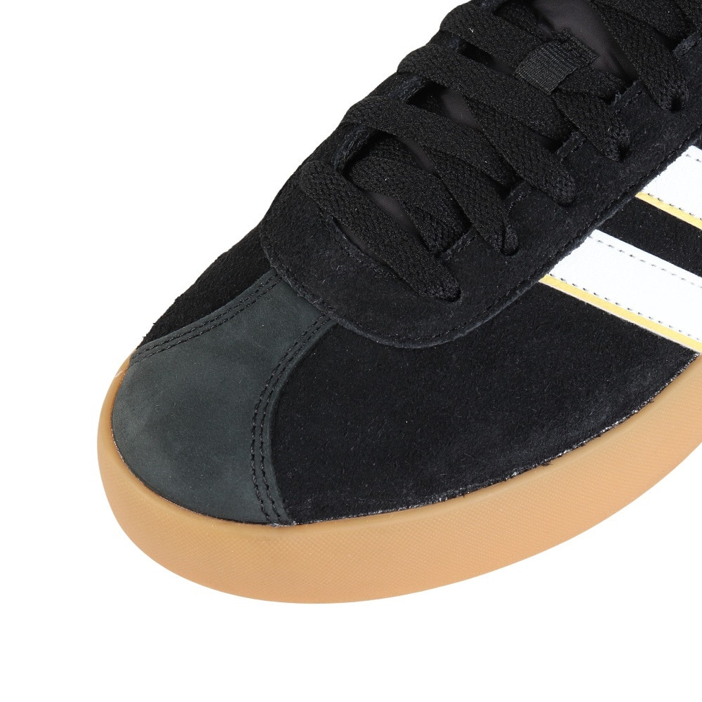 アディダス（adidas）（メンズ、レディース）スニーカー VLコート3.0 ブラック ホワイト IH4789 カジュアル スポーツシューズ クッション性 普段使 登校 通学