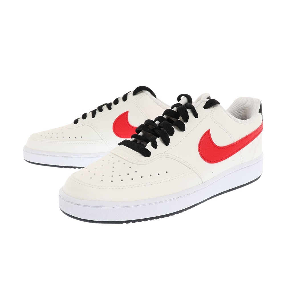 ナイキ（NIKE）（メンズ）コート ビジョン LOW NN レッド ブラック ホワイト DH2987-102 スニーカー スポーツシューズ カジュアル  靴 シンプル ローカット スポーツ用品はスーパースポーツゼビオ