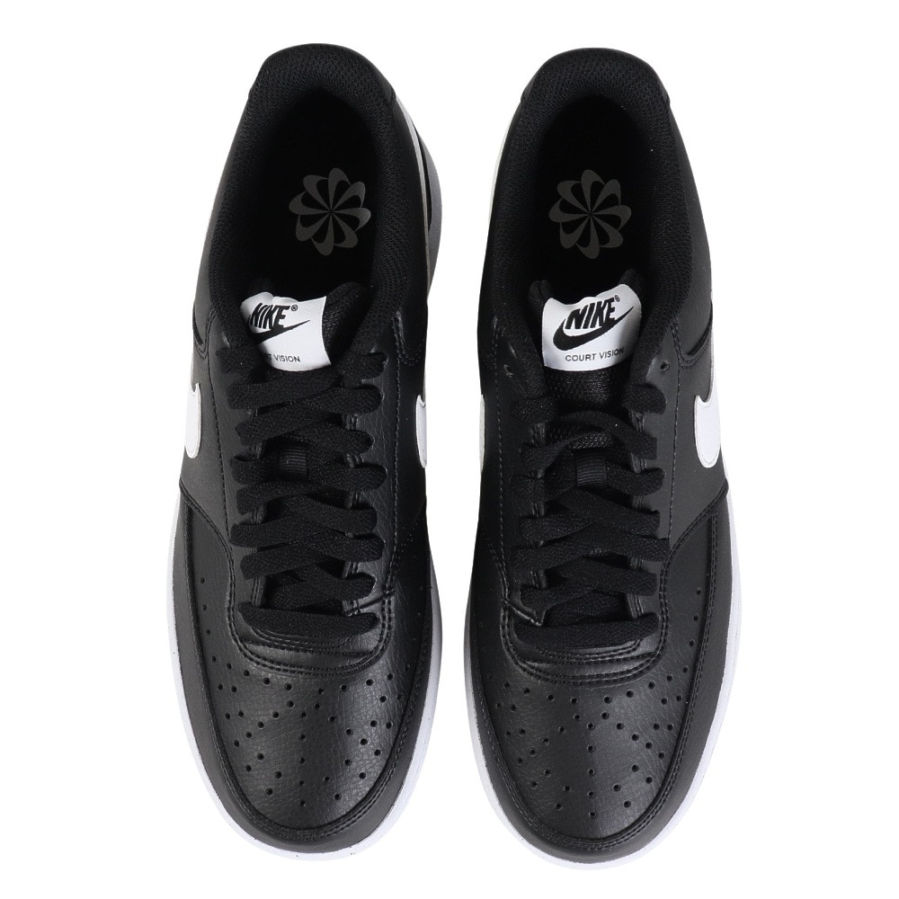 ナイキ（NIKE）（メンズ）スニーカー スポーツシューズ コート ビジョン ロー ネクスト ネイチャー DH2987-001 カジュアル 靴 シンプル リサイクル ブラック ホワイト