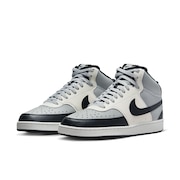 ナイキ（NIKE）（メンズ）スニーカー コート ビジョン MID NN グレー ブラック DN3577-002 スポーツ カジュアル シューズ タウン 普段履き 学生 登校 通勤