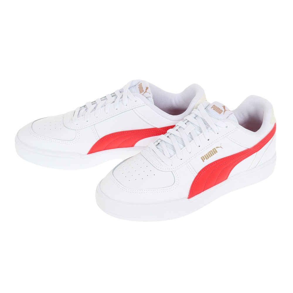 プーマ（PUMA）（メンズ）スニーカー ケーブン ホワイト レッド 38081025 スポーツ カジュアル シューズ クッション性 タウン 普段履き