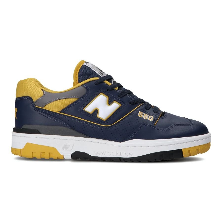 ニューバランス（new balance）（メンズ、レディース）スニーカー ネイビー イエロー BB550 MA1D スポーツシューズ 靴 シューズ  街履き おしゃれ 人気