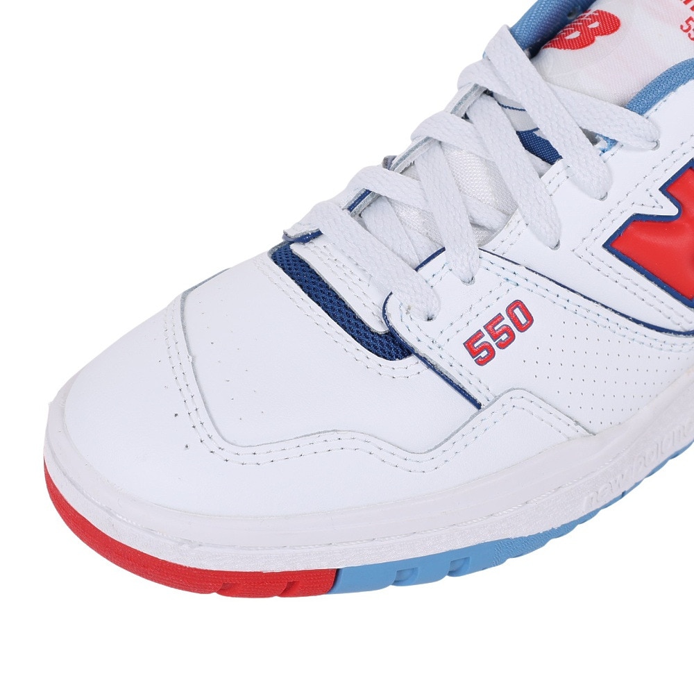 ニューバランス（new balance）（メンズ、レディース）スニーカー 550 BB550 NCH D ホワイト レッド スポーツ カジュアル シューズ タウン 普段履き 街履き