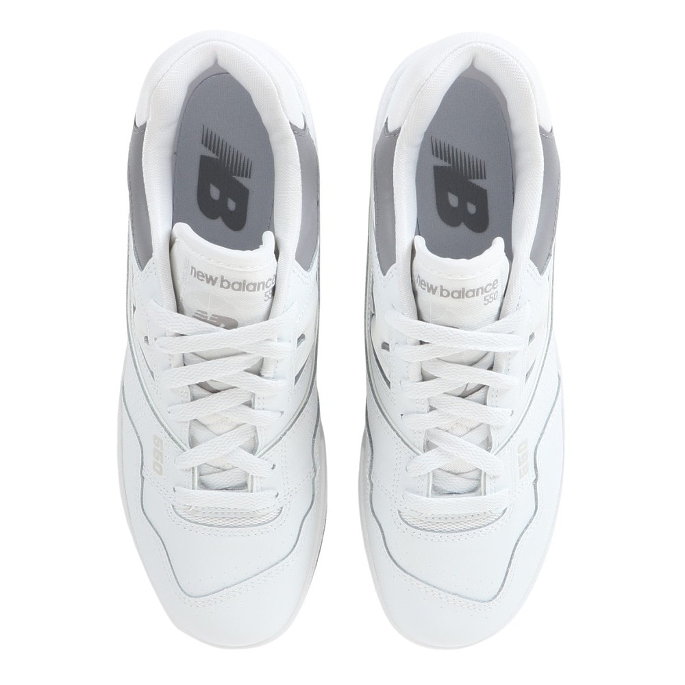 ニューバランス（new balance）（メンズ、レディース）スニーカー 550 BB550 SWA D ホワイト グレー スポーツ カジュアル シューズ タウン 普段履き 街履き