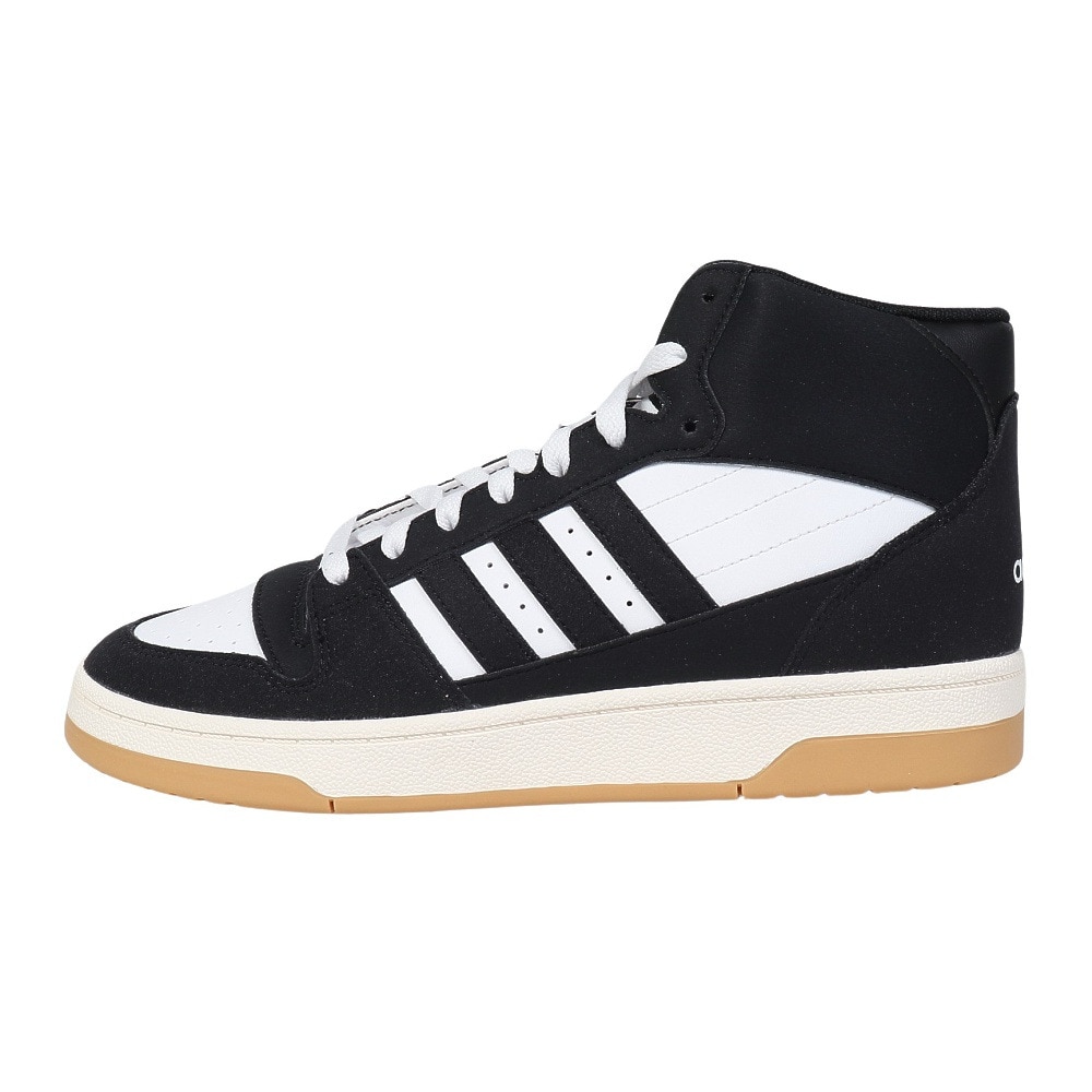 アディダス（adidas）（メンズ、レディース）スニーカー ブレイクスタートミッド ブラック ホワイト IH7973  