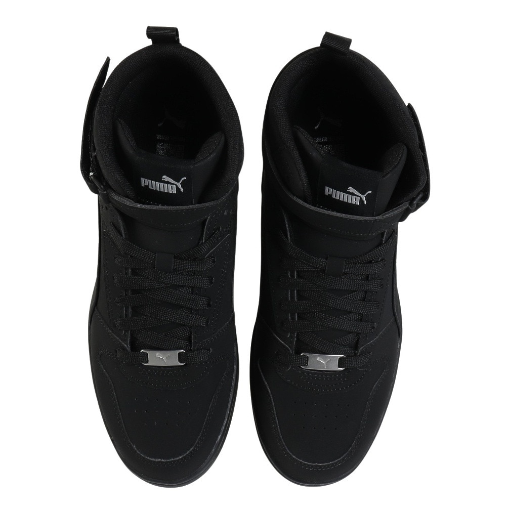 プーマ（PUMA）（メンズ、レディース）スニーカー スポーツシューズ リバウンド ジョイ ハイ ワイド ブラック 40614701 カジュアルシューズ