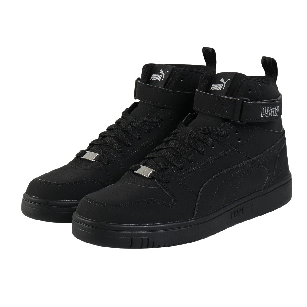 プーマ（PUMA）（メンズ、レディース）スニーカー スポーツシューズ リバウンド ジョイ ハイ ワイド ブラック 40614701 カジュアルシューズ