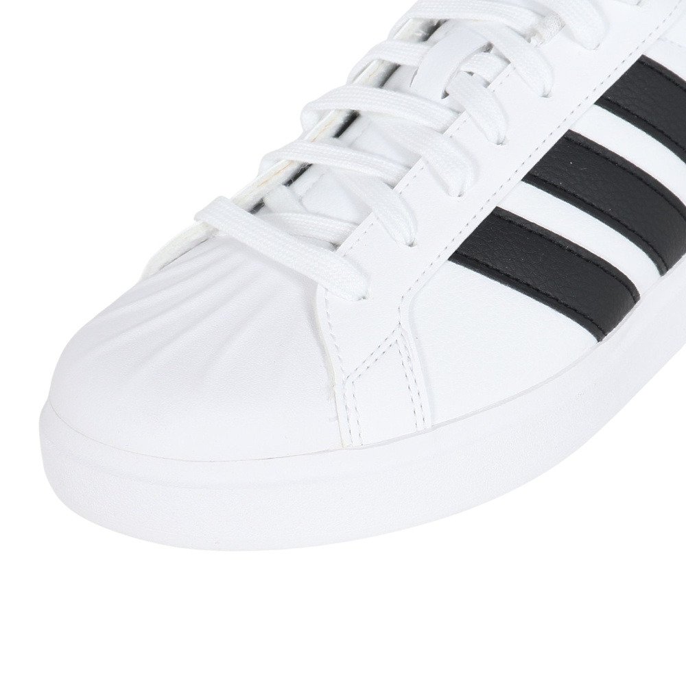 アディダス（adidas）（メンズ、レディース）スニーカー ストリート トーク ホワイト ブラック JP8275 スポーツ カジュアル シューズ