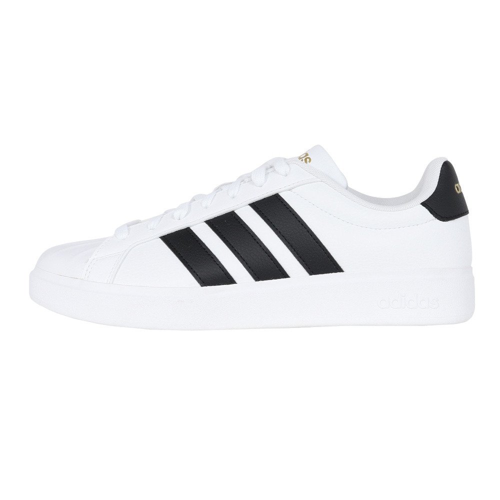 アディダス（adidas）（メンズ、レディース）スニーカー ストリート トーク ホワイト ブラック JP8275 スポーツ カジュアル シューズ