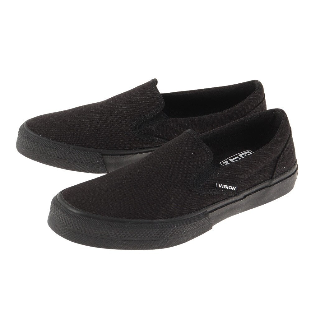  スニーカー CANVAS SLIP ON VSW-8151 BLACK/BLACK カジュアルシューズ
