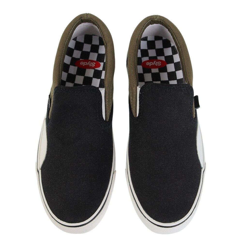 スライド（SLYDE）（メンズ、レディース）スニーカー スケートボード SLYDE TECH SLIP ON SL-FTW-103-BK/KH★★★
