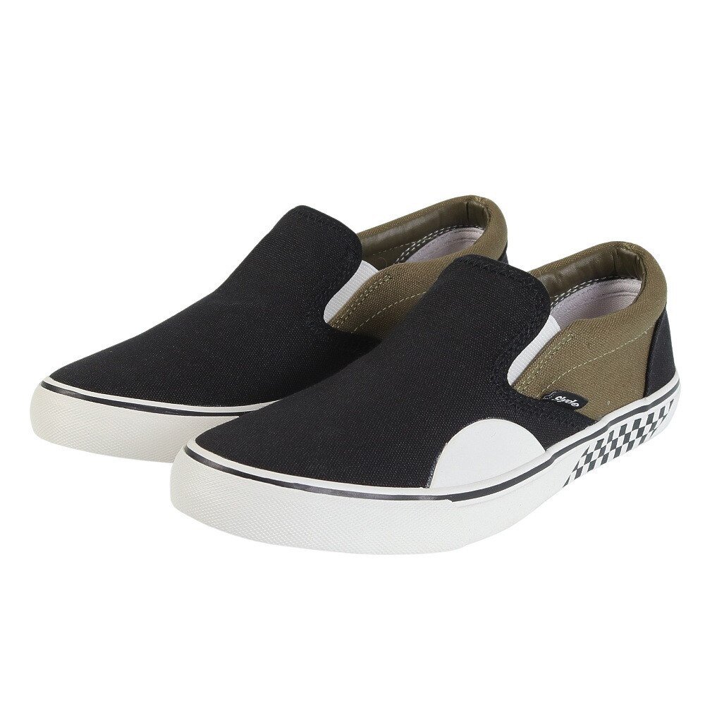 スライド（SLYDE）（メンズ）スニーカー スケートボード SLYDE TECH SLIP ON SL-FTW-103-BK/KH