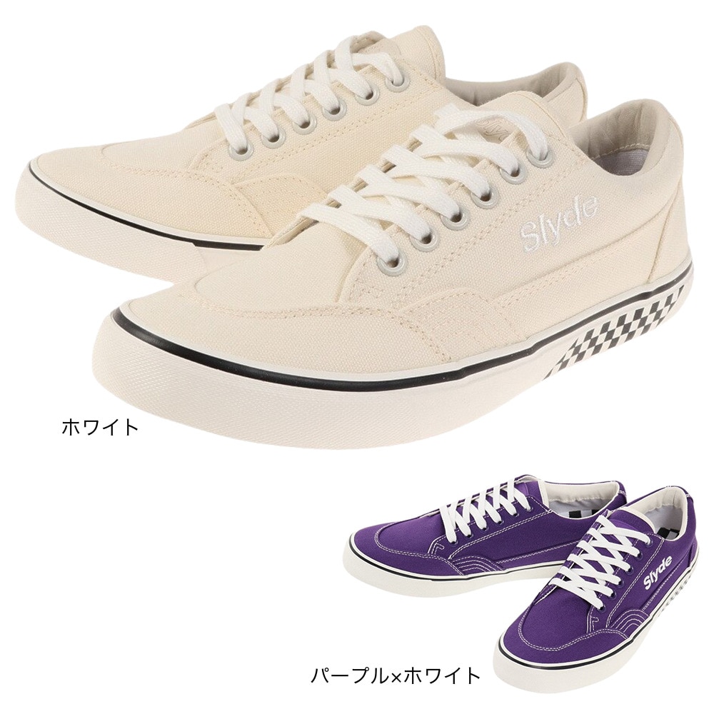 SLYDE（SLYDE）（メンズ、レディース）スニーカー スケートボード TECH LOW CUT SL-FTW-108-PL/WH スケシュー スケーター