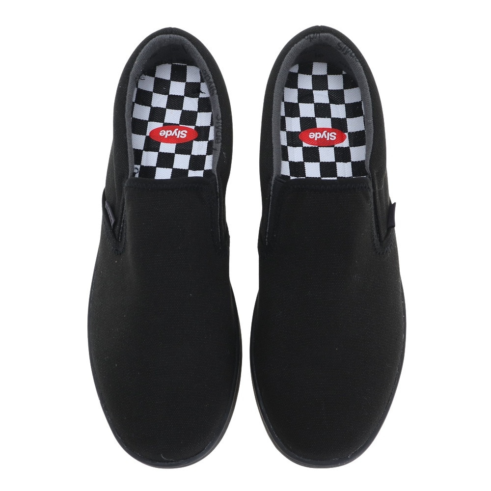 スライド（SLYDE）（メンズ）スニーカー スリッポン メンズ 黒 ウォータープルーフ スケーター ローカット WATER PROOF SLIP-ON ブラック SL-FTW-BNO201BLK 