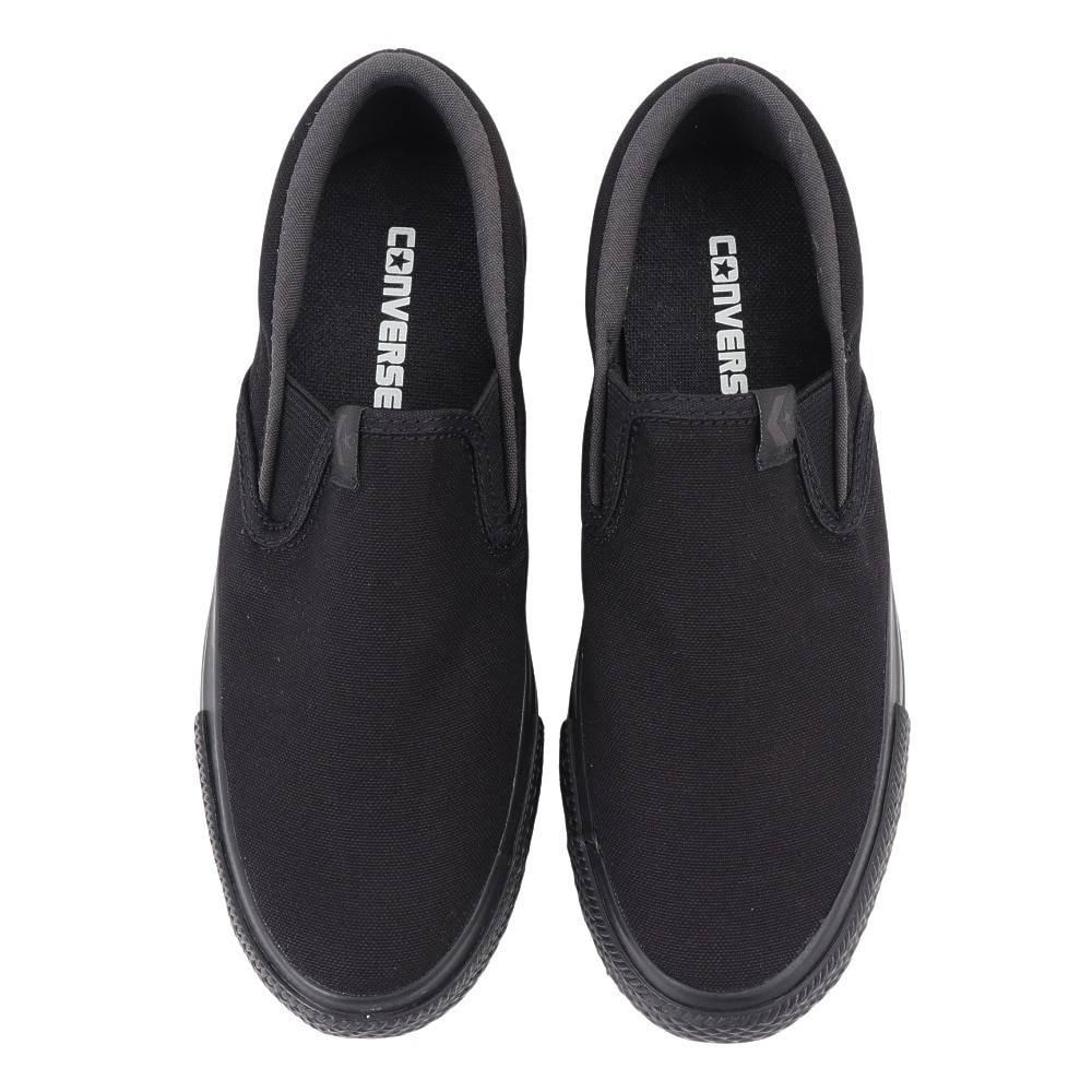 コンバース（CONVERSE）（メンズ、レディース）スニーカー  CXPスリップオン ブラック 34201991 24FW キャンパスシューズ 履きやすい 普段履き シンプル 旅行